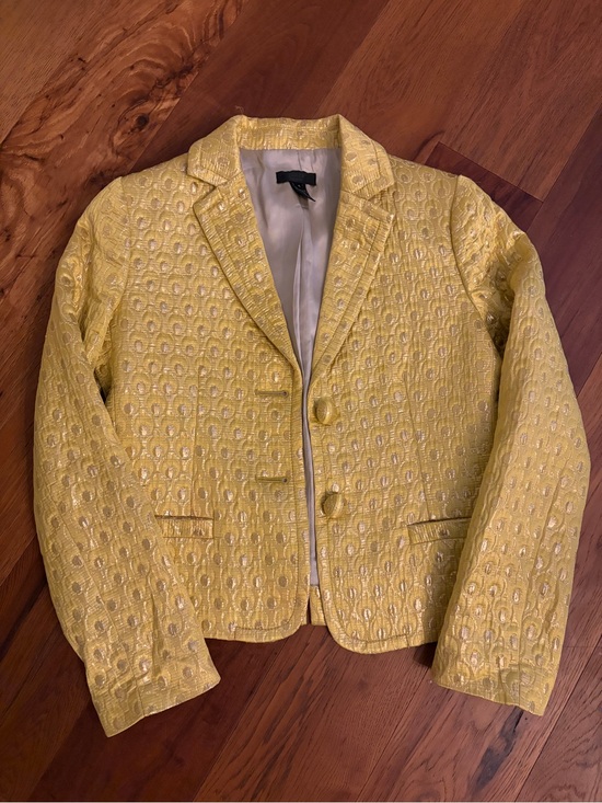 J. Crew Jackets & Blazers - J Crew Jacquard Gold Women's Blazer Jacket